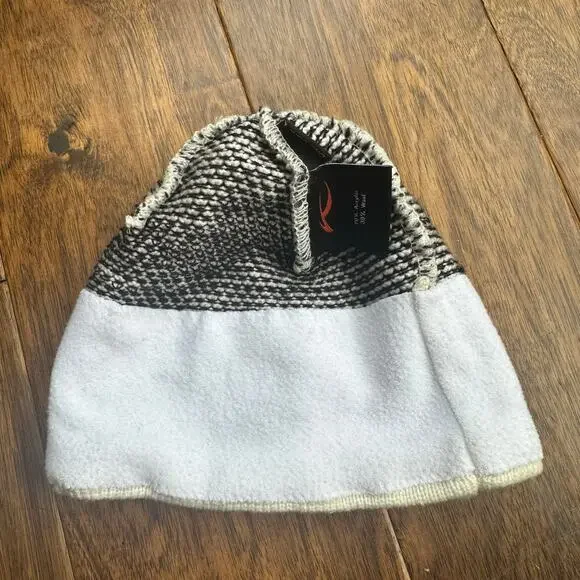 KJUS beanie winter hat wool blend cream black orange - Picture 3 of 6